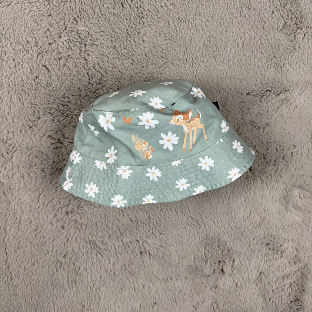 NWT‎ Disney Bambi Bucket Hat Reversible Floral Print Youth Hat